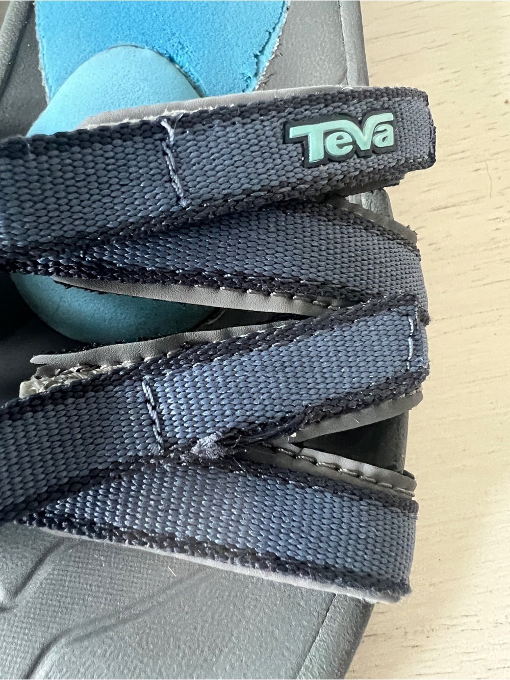 Teva TIRRA BERING Sea Navy Turquoise Open-Toe Hiking Strappy Sandals Size 8 - Picture 3 of 8